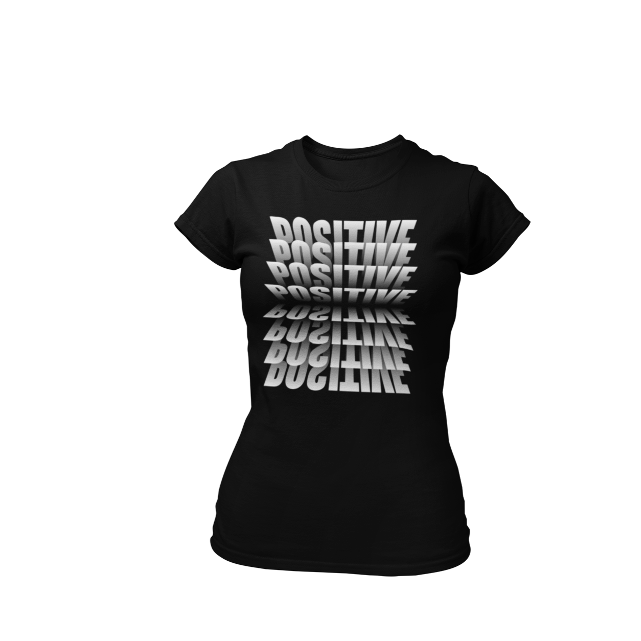 Black positive t-shirt by Made Inc