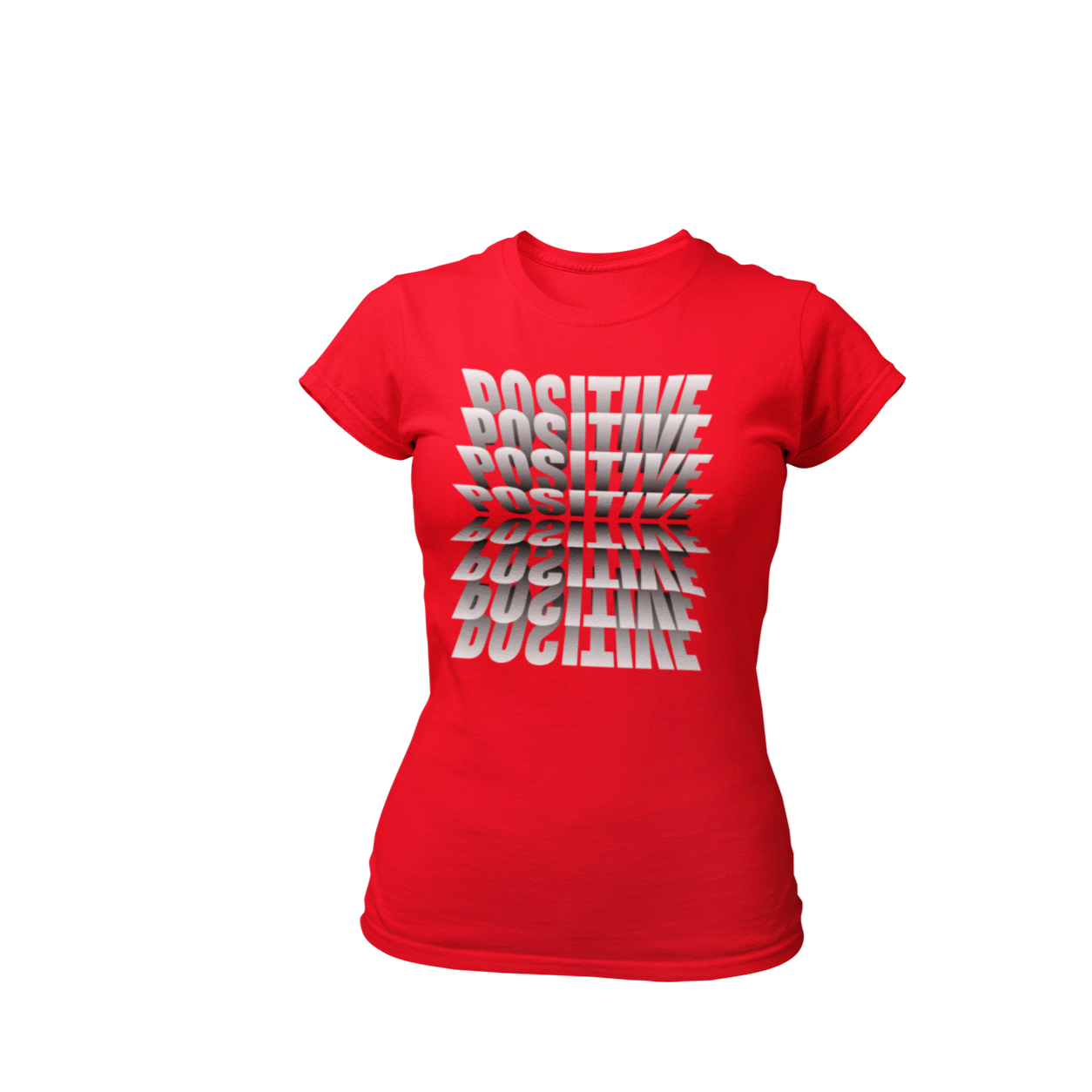 Red positive t-shirt by Made Inc