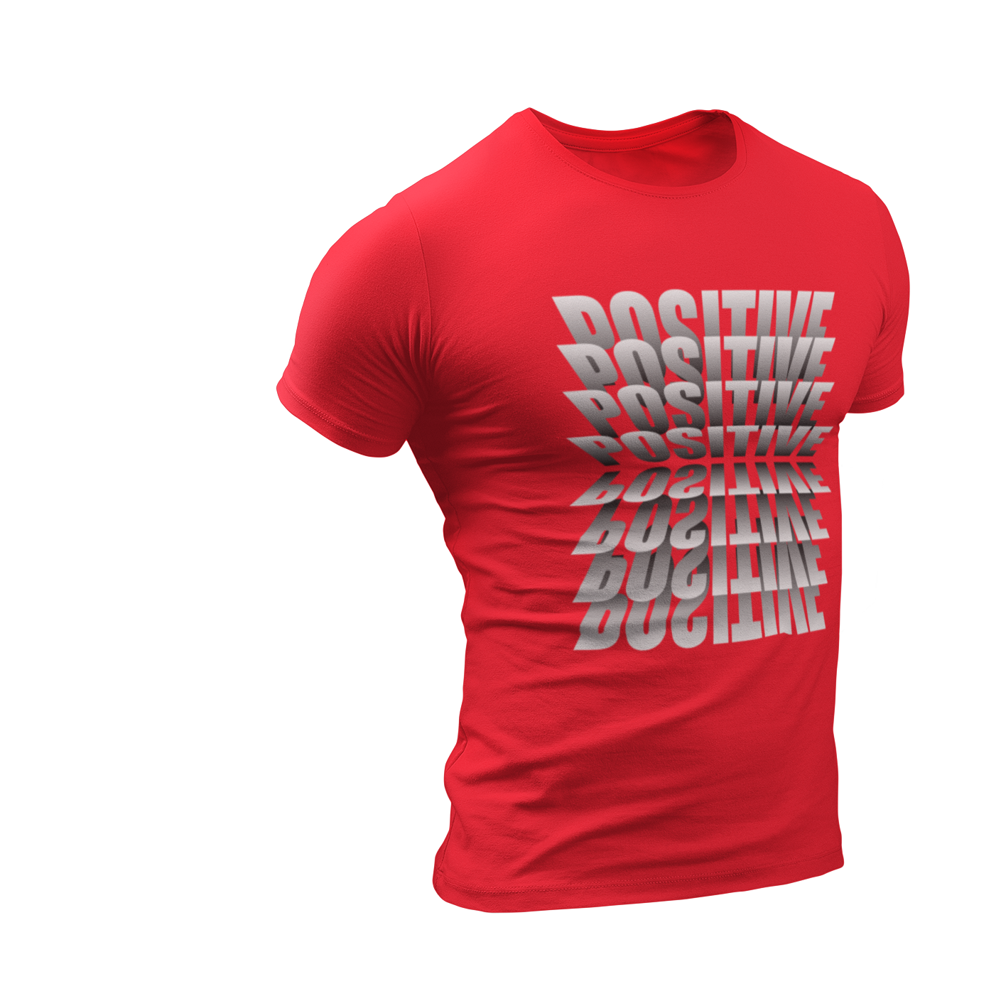 red positive t-shirt by Made Inc